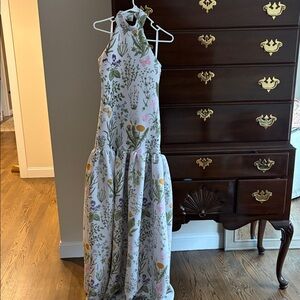 Floral Backless Maxi Dress